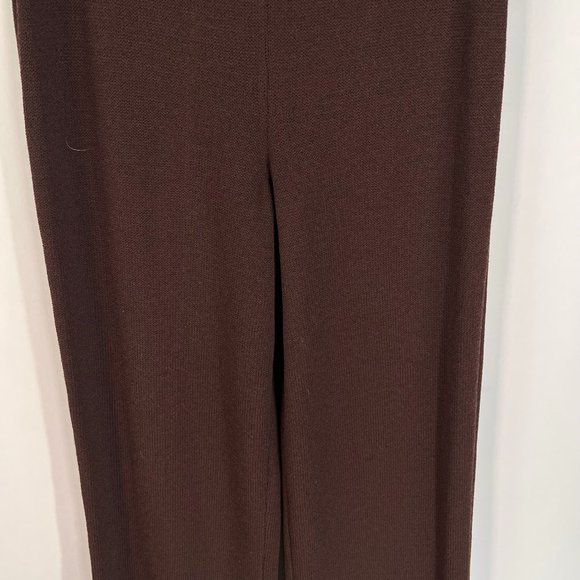 Marie Gray St John knits wide legged Pant Womens Size 4 brown stretch Made in US - Picture 3 of 9